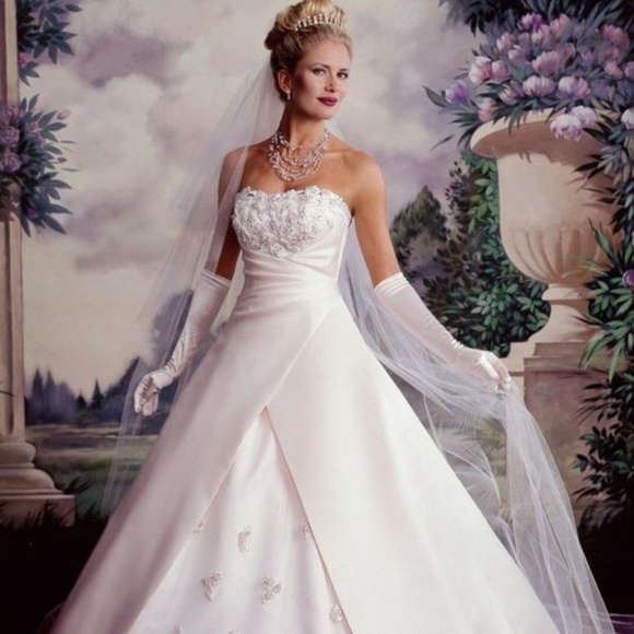 Maggie Sottero Dresses & Skirts - Maggie Sottero Ivory Strapless Ball Gown Wedding Dress with Beaded Bodice